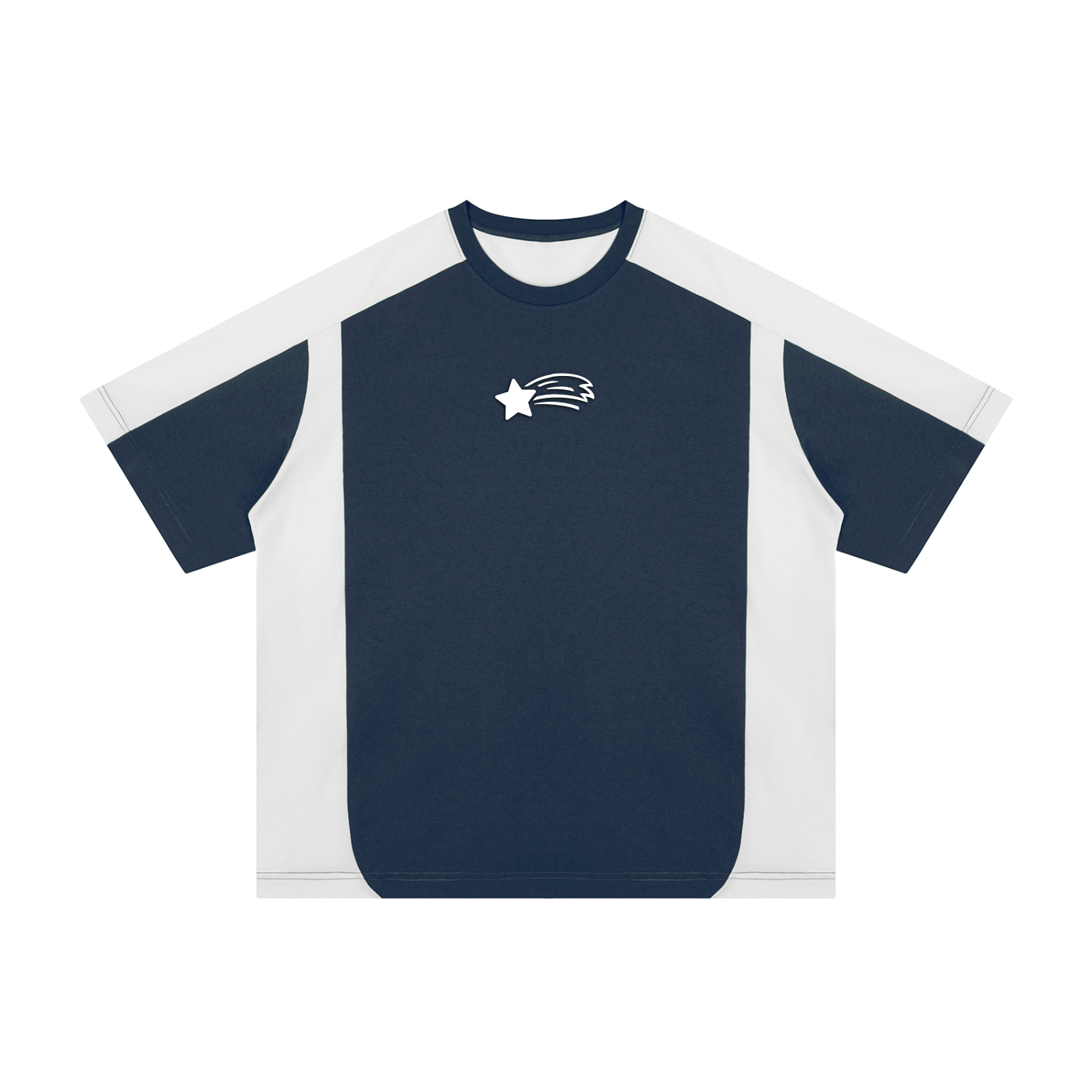 MountainStarGalaxy Color Block Loose T-Shirt