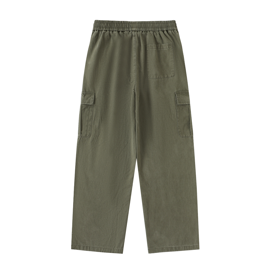 MountainStarGalaxy Men’s Drawstring Waist Straight-Leg Cargo Pants