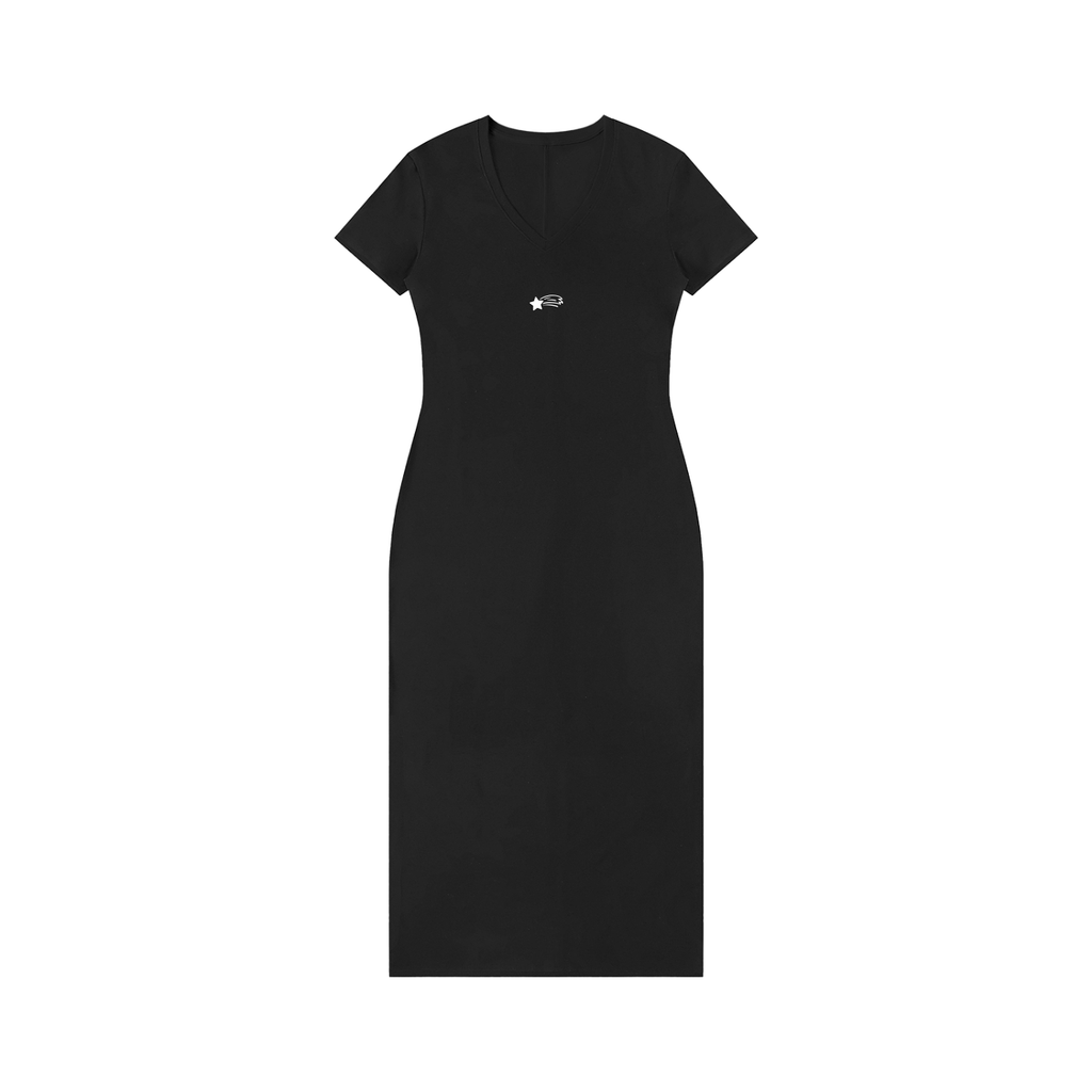 MountainStarGalaxy Women's V-Neck Short Sleeve Maxi Dress