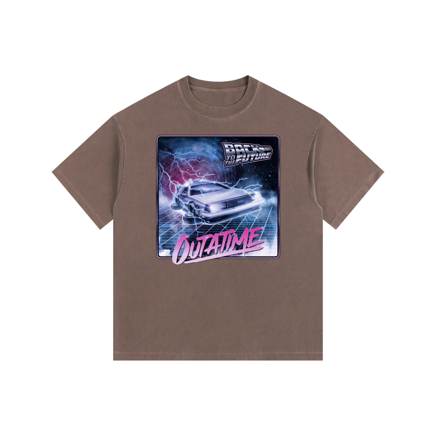 MountainStarGalaxy Unisex Vintage Washed Oversized Cotton Shirt Coffee