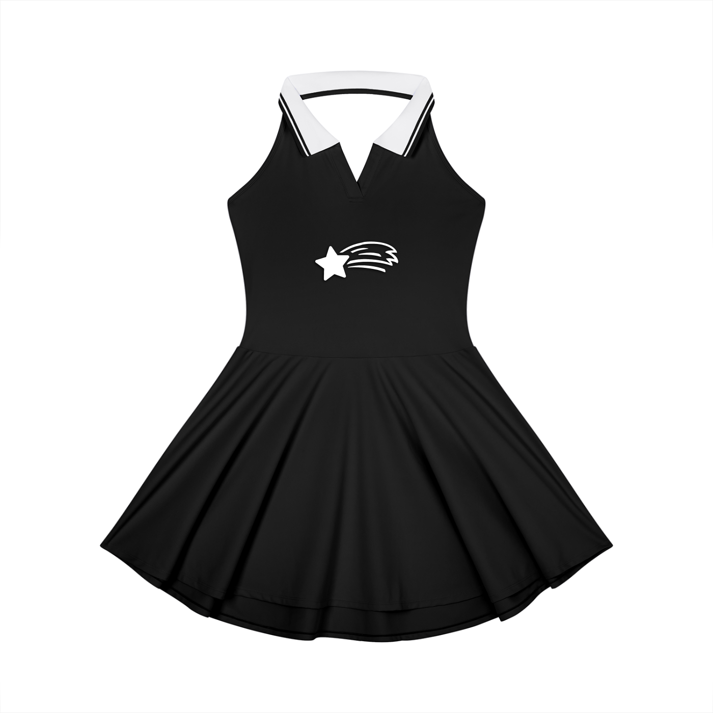 MountainStarGalaxy Women's Collared Halter A-Line Tennis Dress