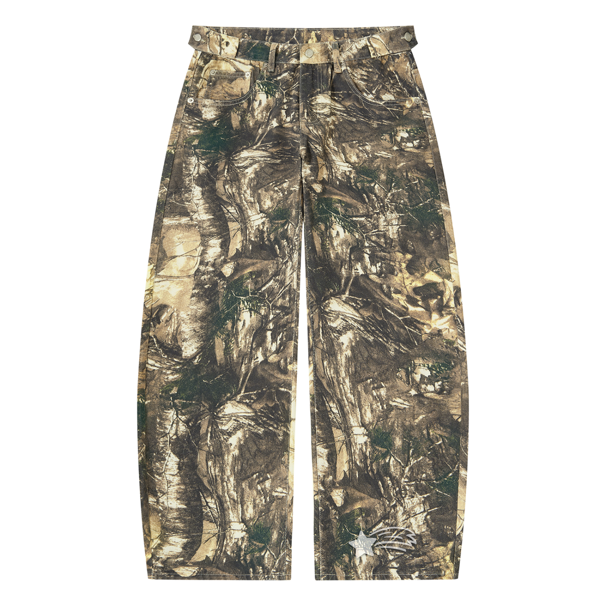 MountainStarGalaxy Men's Tree Camo Barrel Leg Pants