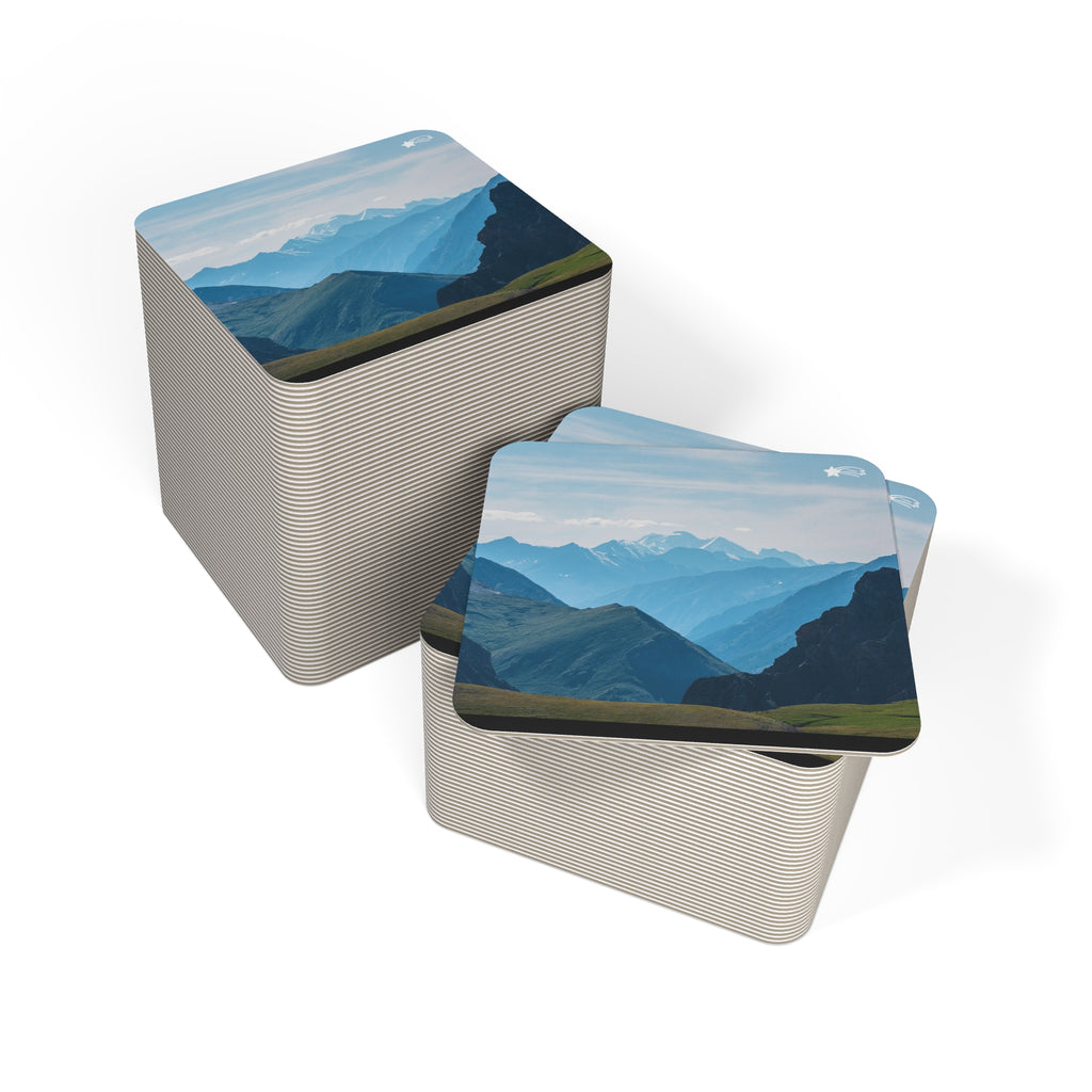 MountainStarGalaxy Landscape Coasters — Scenic Blue Ridge Drink Coasters (Pack of 50/100)