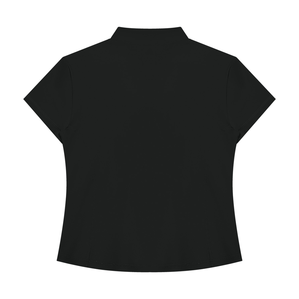 MountainStarGalaxy Women's Yoga Quarter-Zip Mock Neck T-Shirt