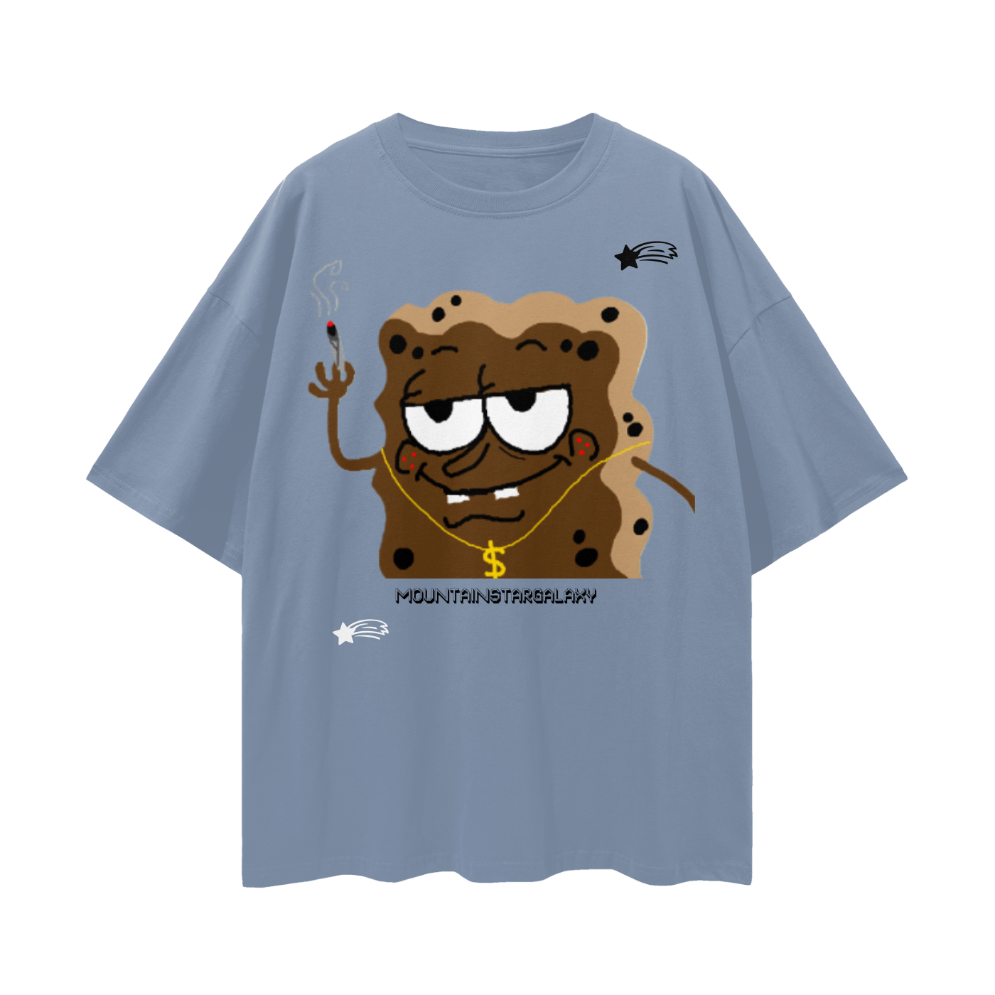 MountainStarGalaxy Unisex Loose Drop Shoulder Shirt Rain Washed