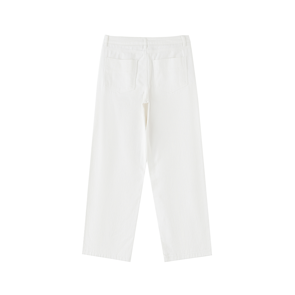 MountainStarGalaxy Men’s Heavyweight Cotton Straight-Leg Pants White