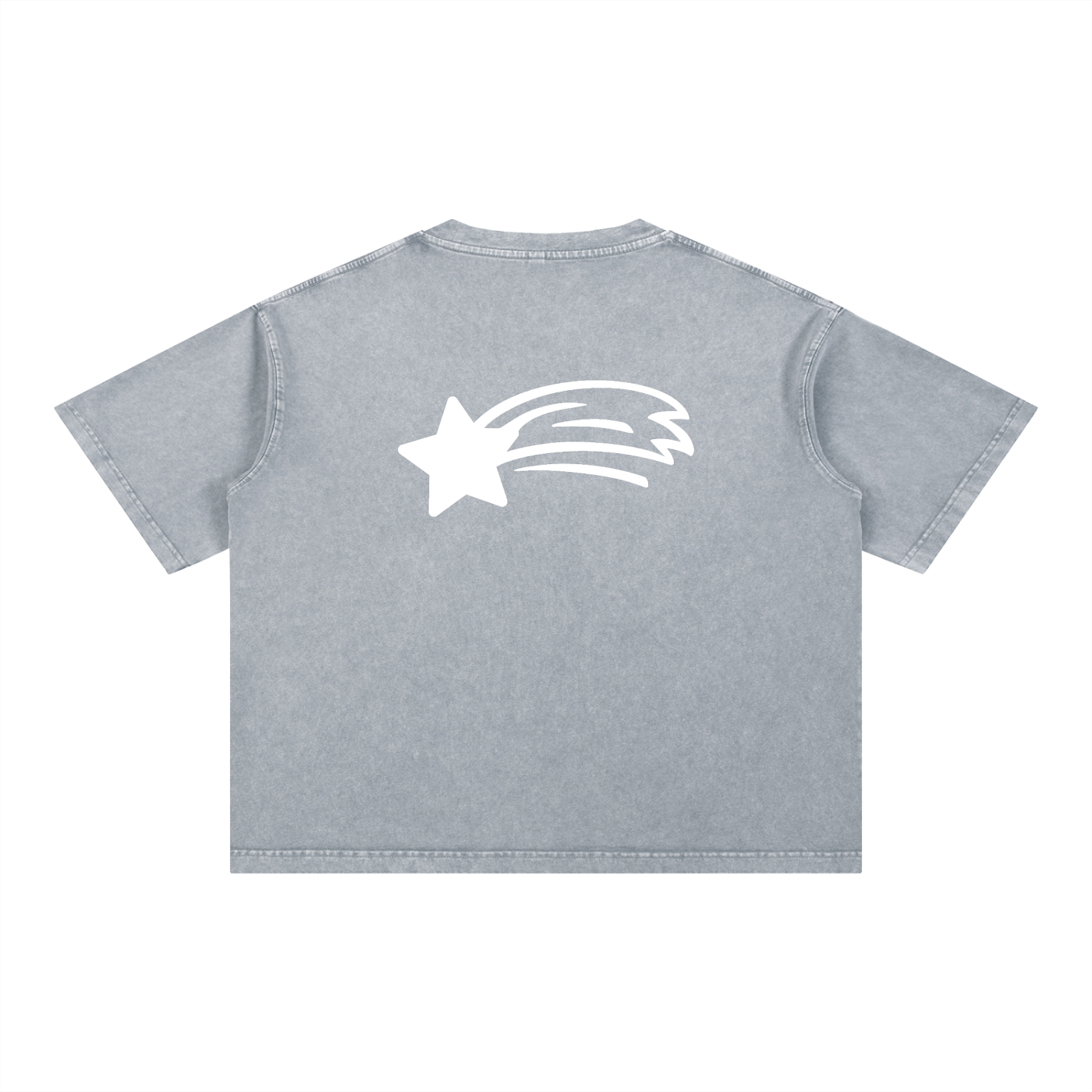 MountainStarGalaxy Mineral Wash Boxy Cotton T-Shirt Light Gray