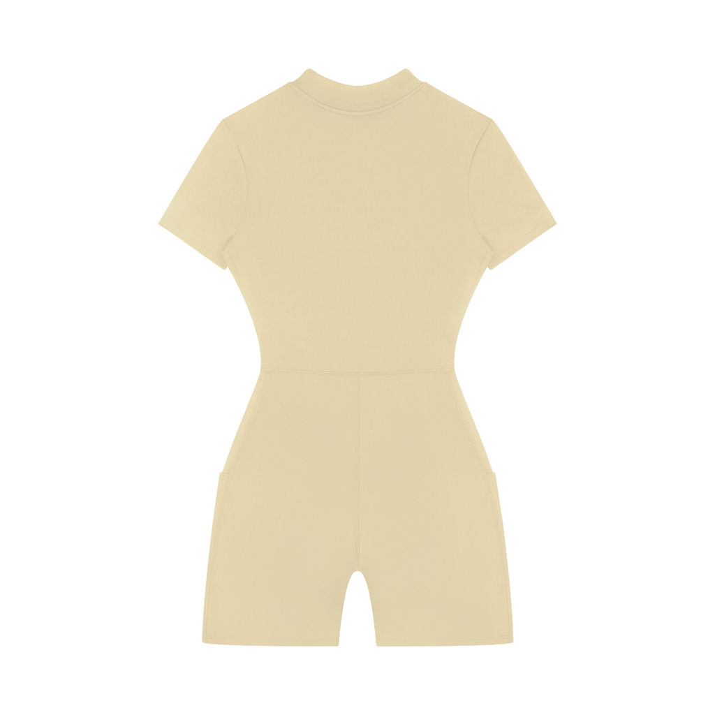 MountainStarGalaxy Women's Quarter-Zip Short Sleeve Romper