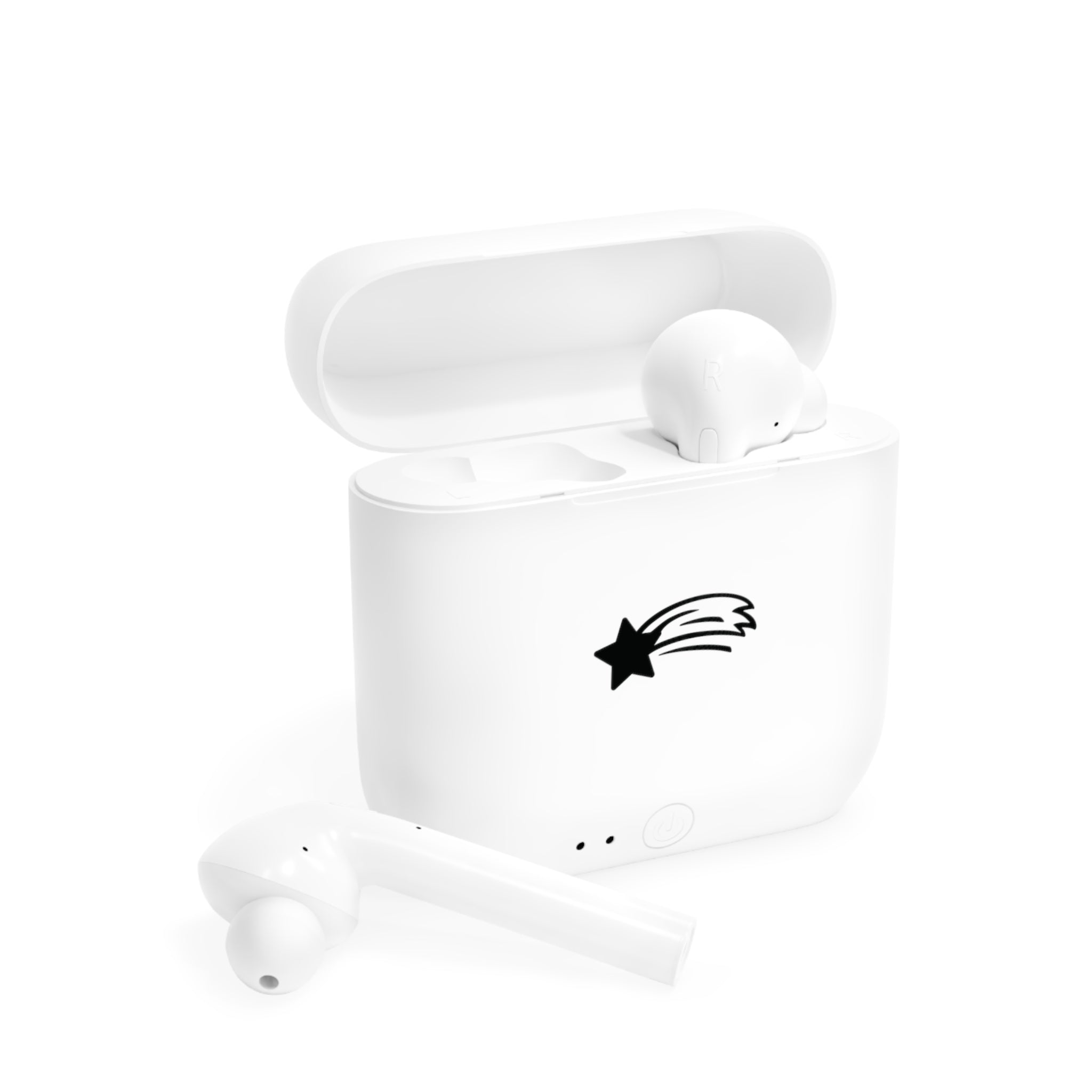 MountainStarGalaxy Wireless Earbuds With Case with Sunset Mountain Landscape Design White One size
