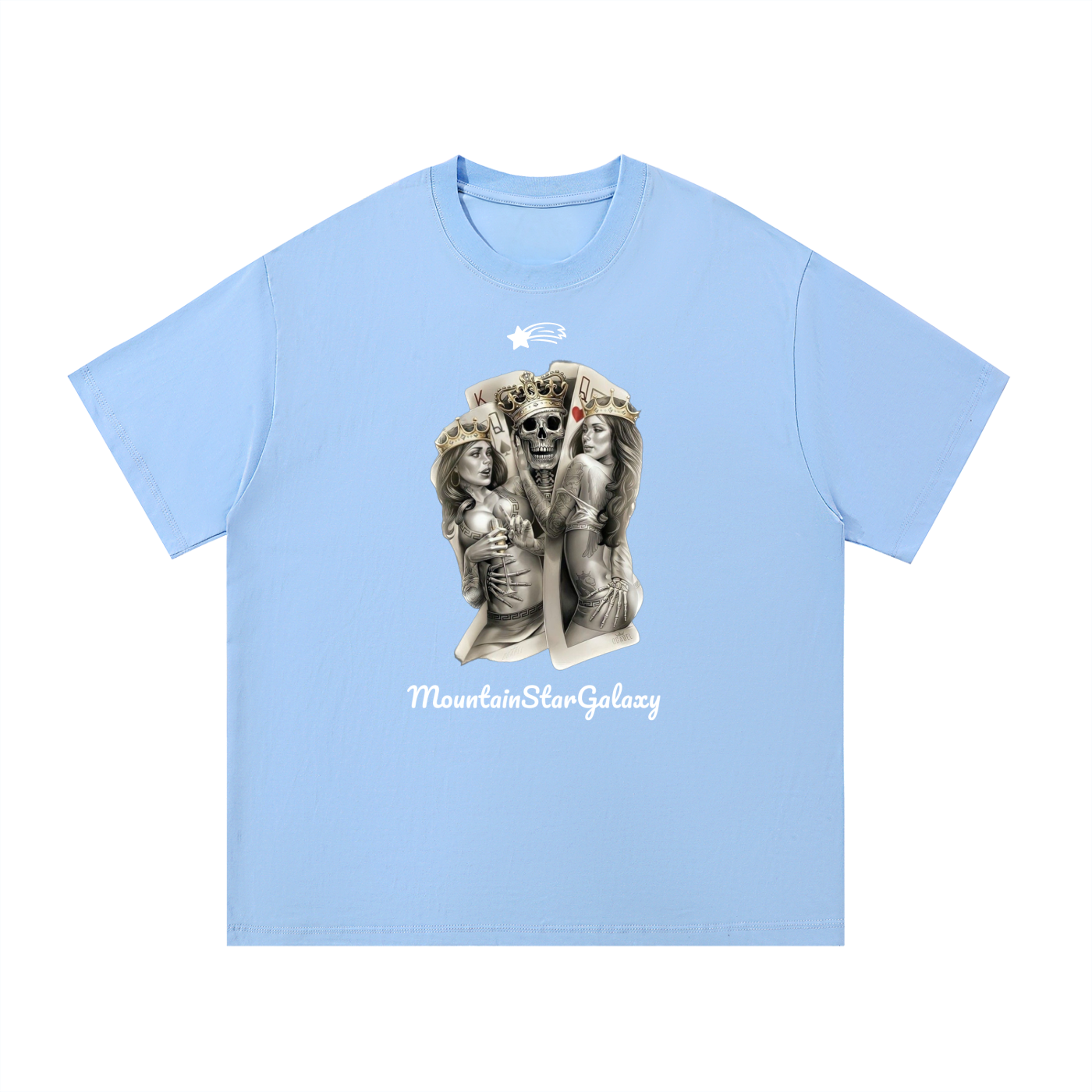 MountainStarGalaxy Unisex Essential Cotton Shirt Blue