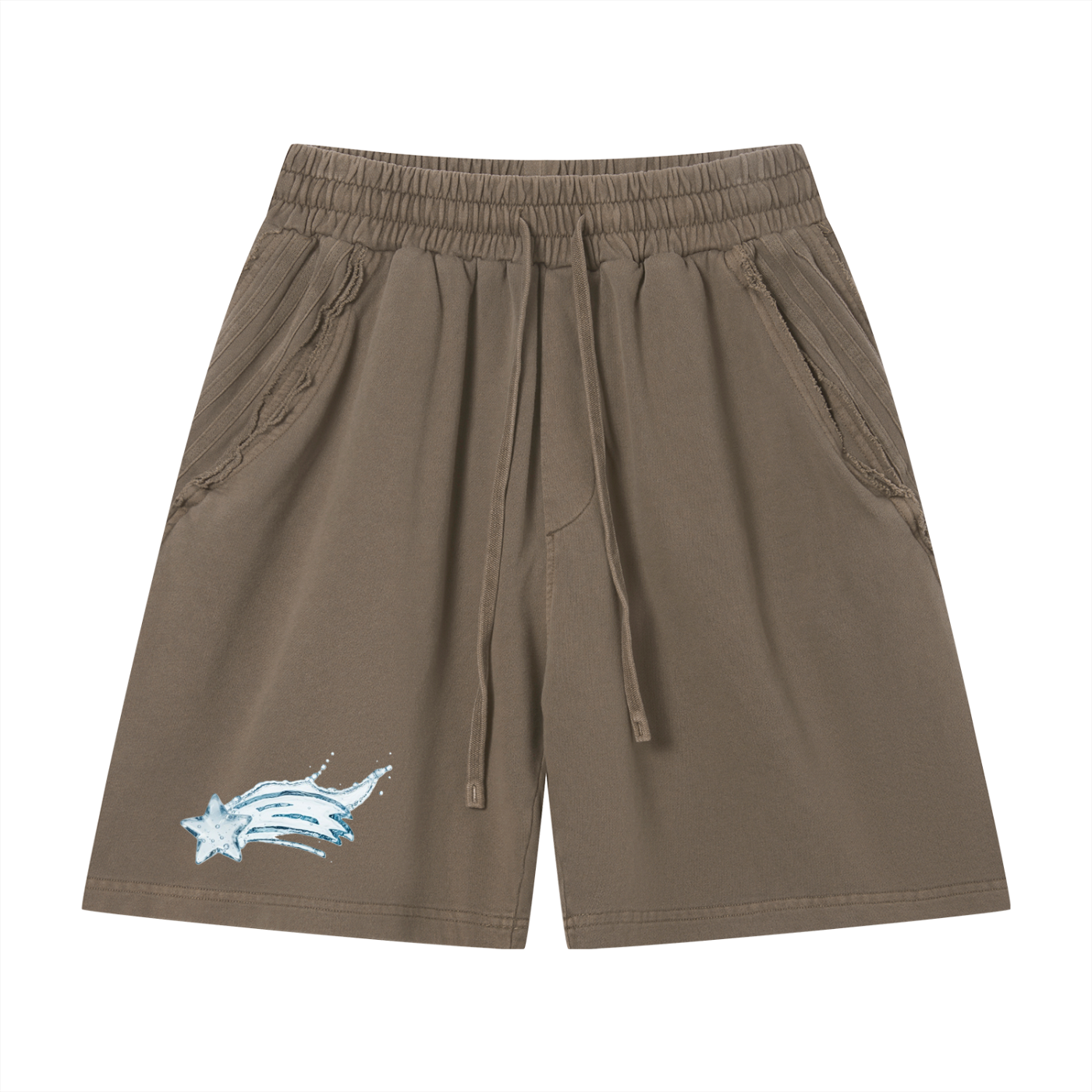 MountainStarGalaxy Unisex Vintage Wash Raw Edge Shorts