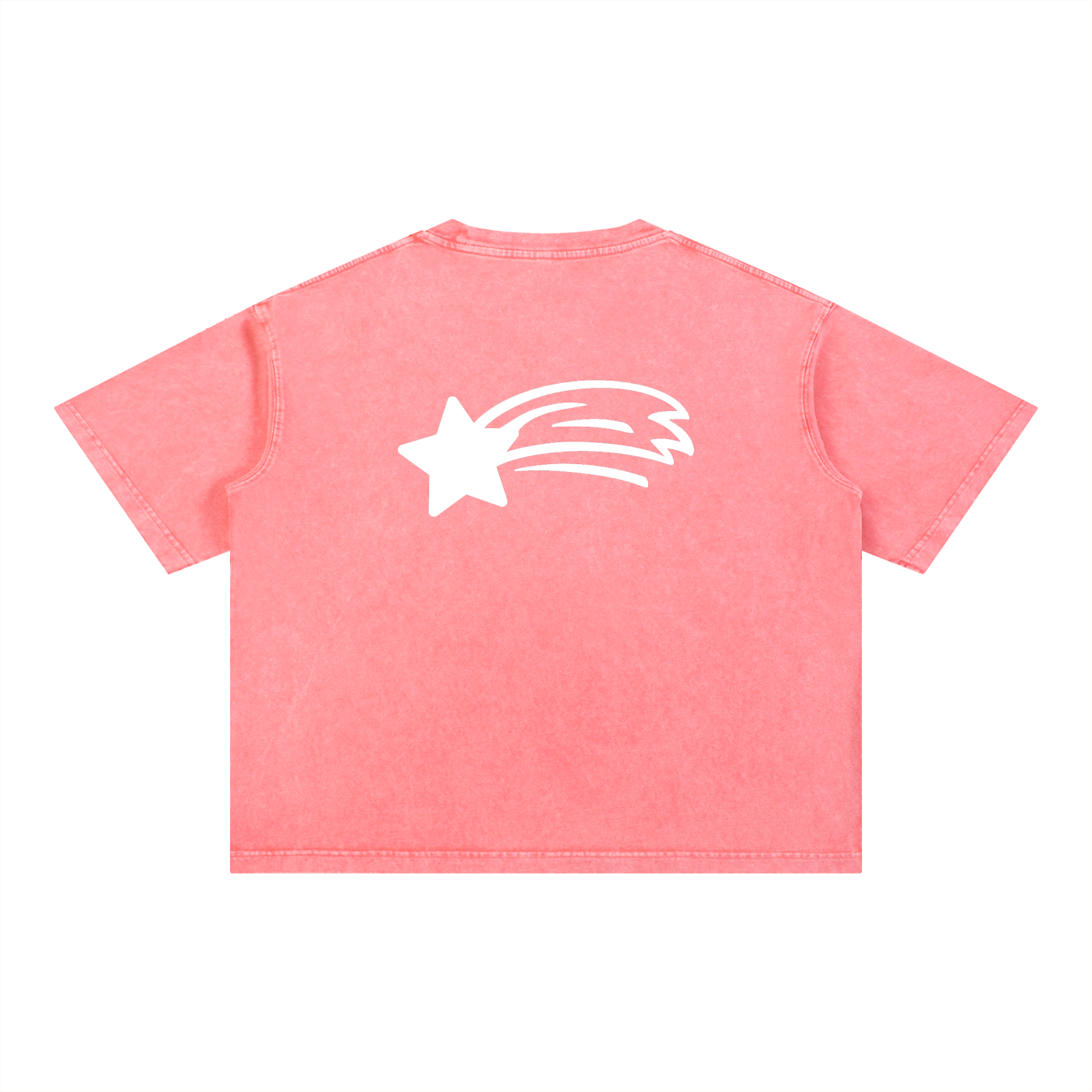 MountainStarGalaxy Mineral Wash Boxy Cotton T-Shirt Pink