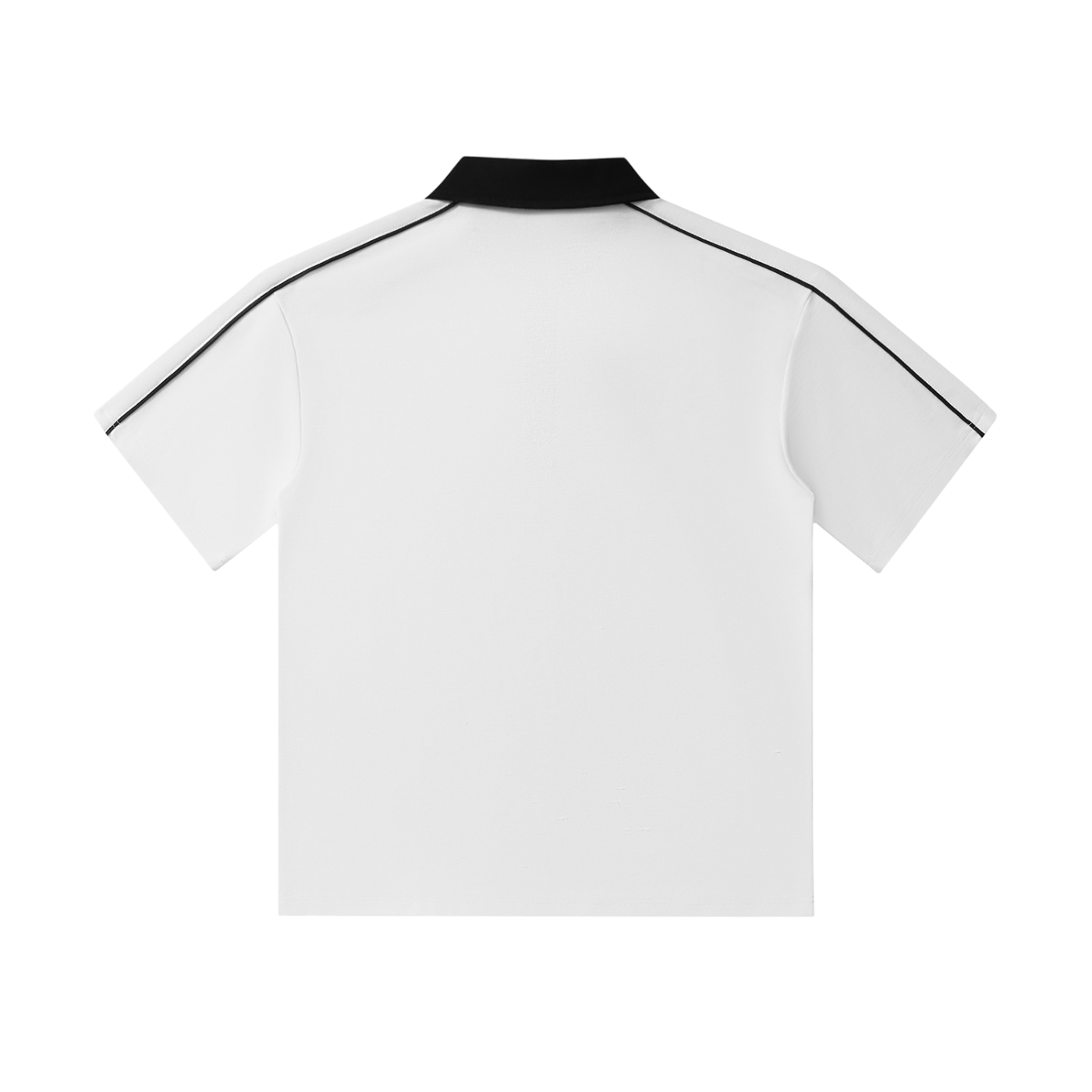 MountainStarGalaxy Contrast Collar Short-Sleeve Polo Shirt White