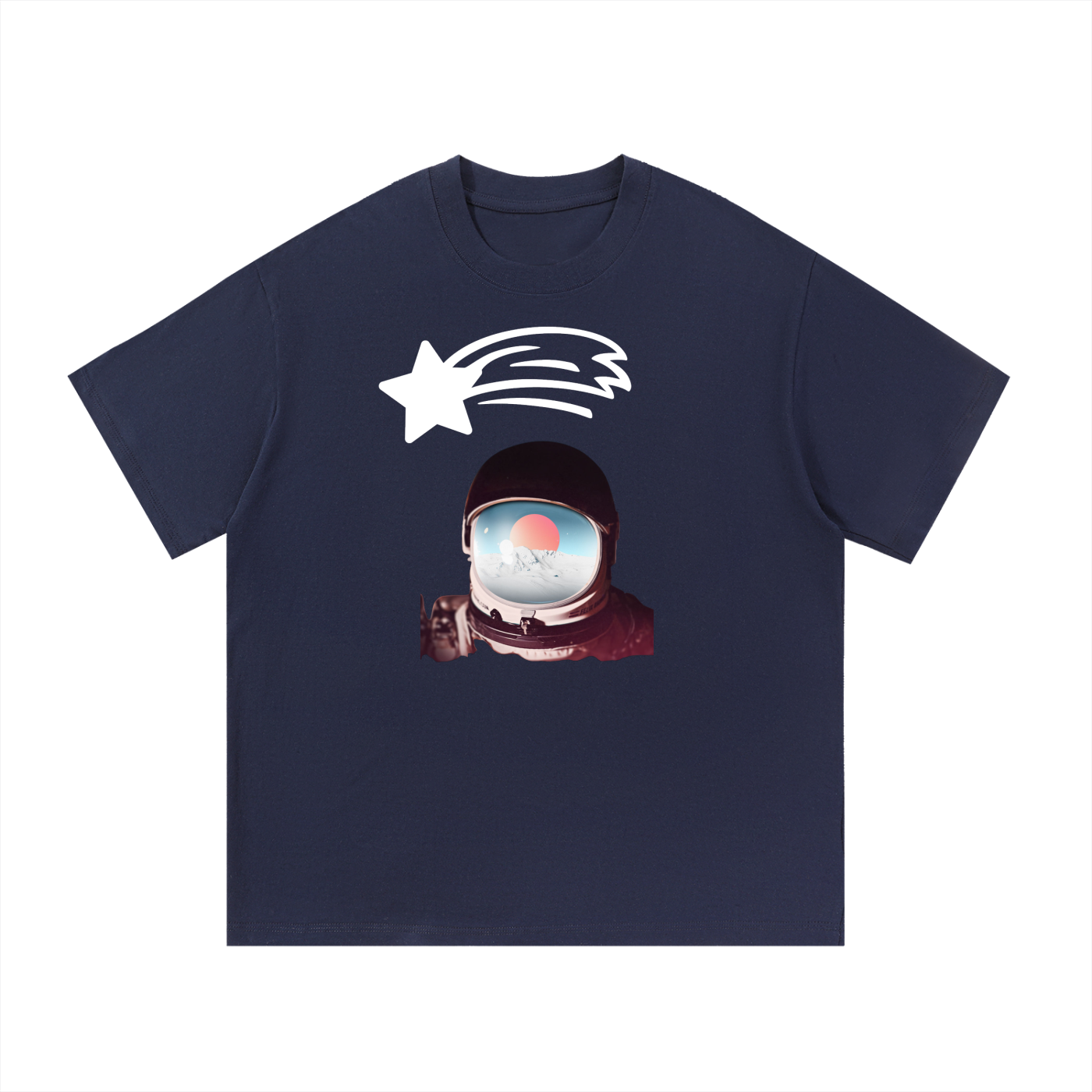 MountainStarGalaxy Unisex Essential Cotton Shirt Navy Blue
