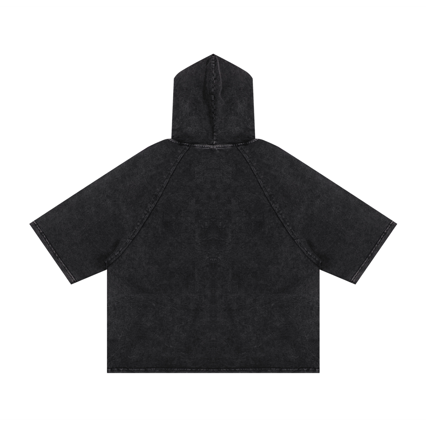 MountainStarGalaxy Unisex Snow Washed Hooded Boxy Shirt Black