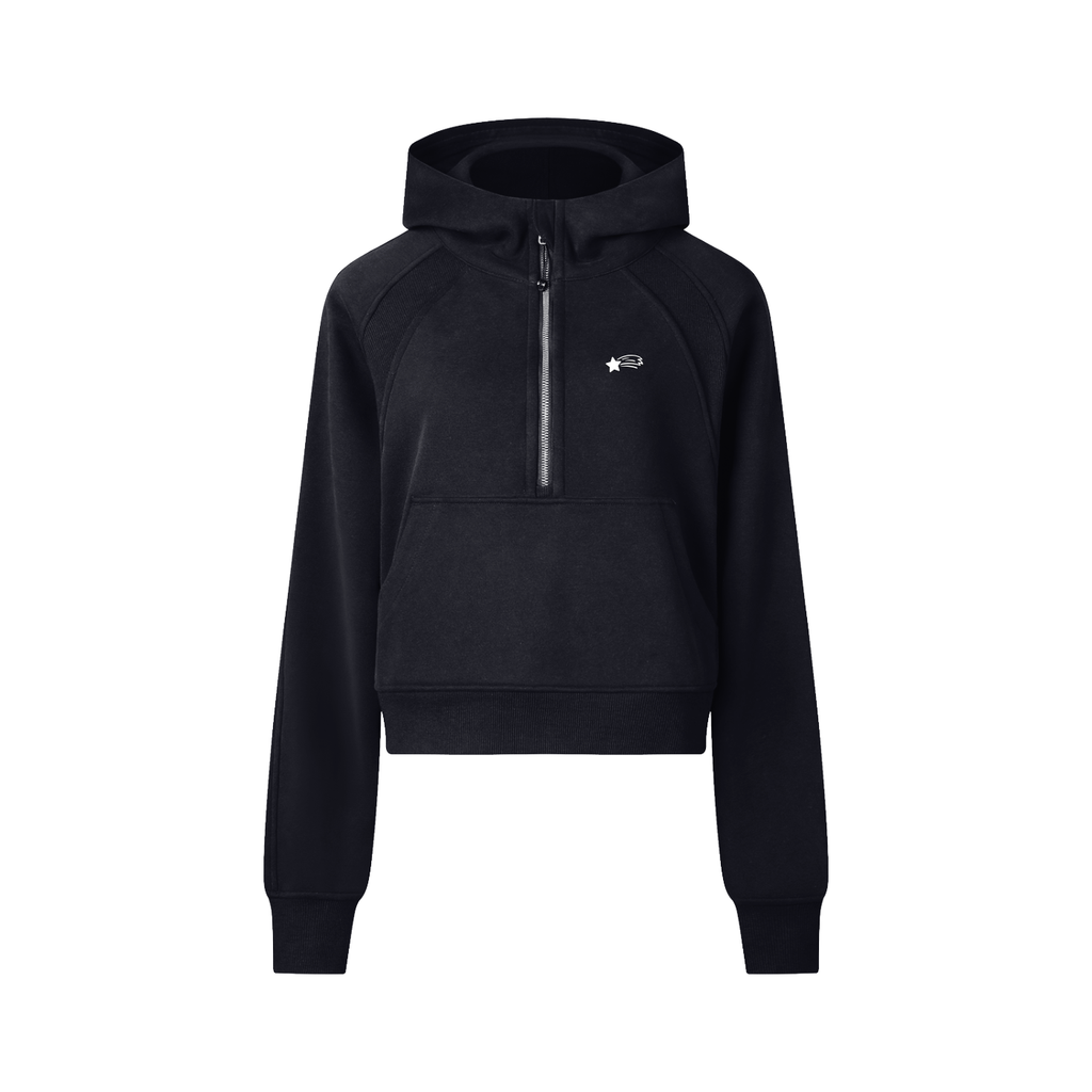 MountainStarGalaxy Women’s Cropped Half-Zip Fitness Hoodie