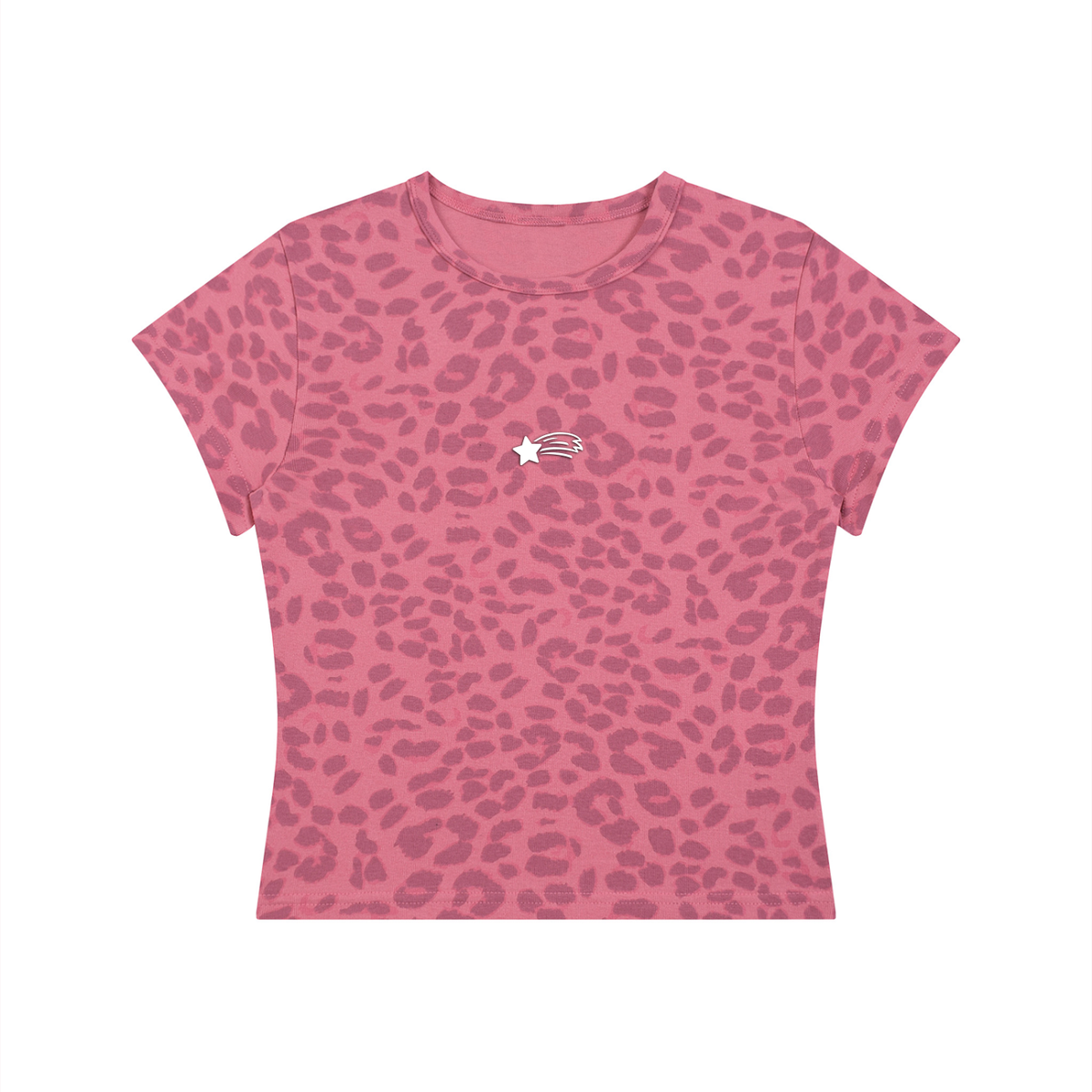 MountainStarGalaxy Women’s Leopard Print Crop T-Shirt