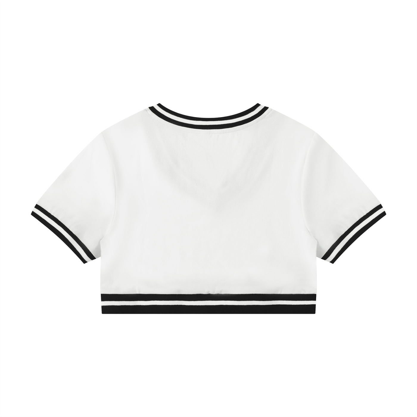 MountainStarGalaxy Women's Color Block V-Neck Crop T-Shirt