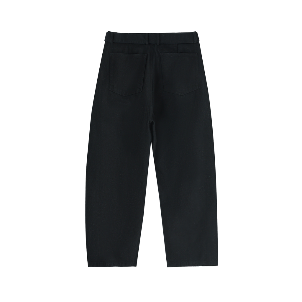 MountainStarGalaxy Women’s Belted Barrel-leg Chino Pants