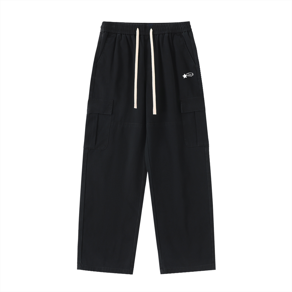 MountainStarGalaxy Men’s Drawstring Waist Straight-Leg Cargo Pants