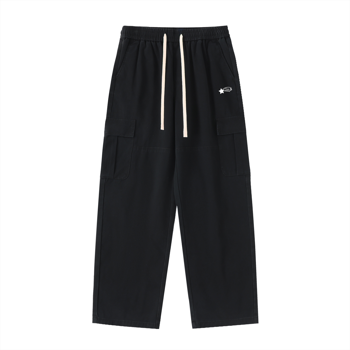 MountainStarGalaxy Men’s Drawstring Waist Straight-Leg Cargo Pants