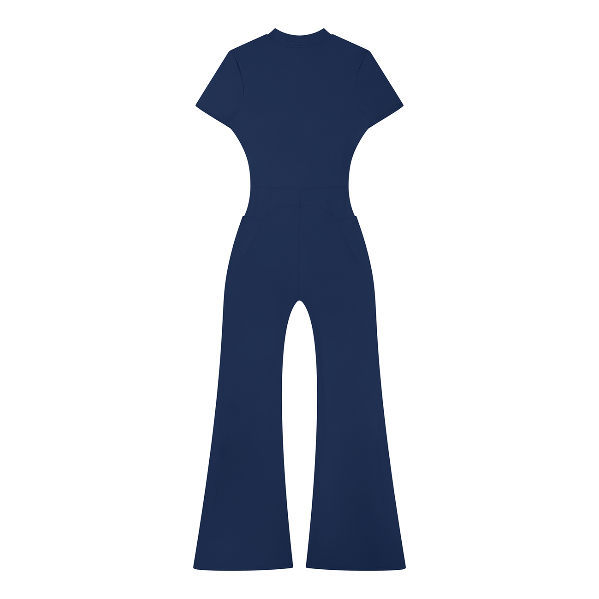 MountainStarGalaxy Women’s Tight Flared Leg Quarter-Zip Jumpsuit
