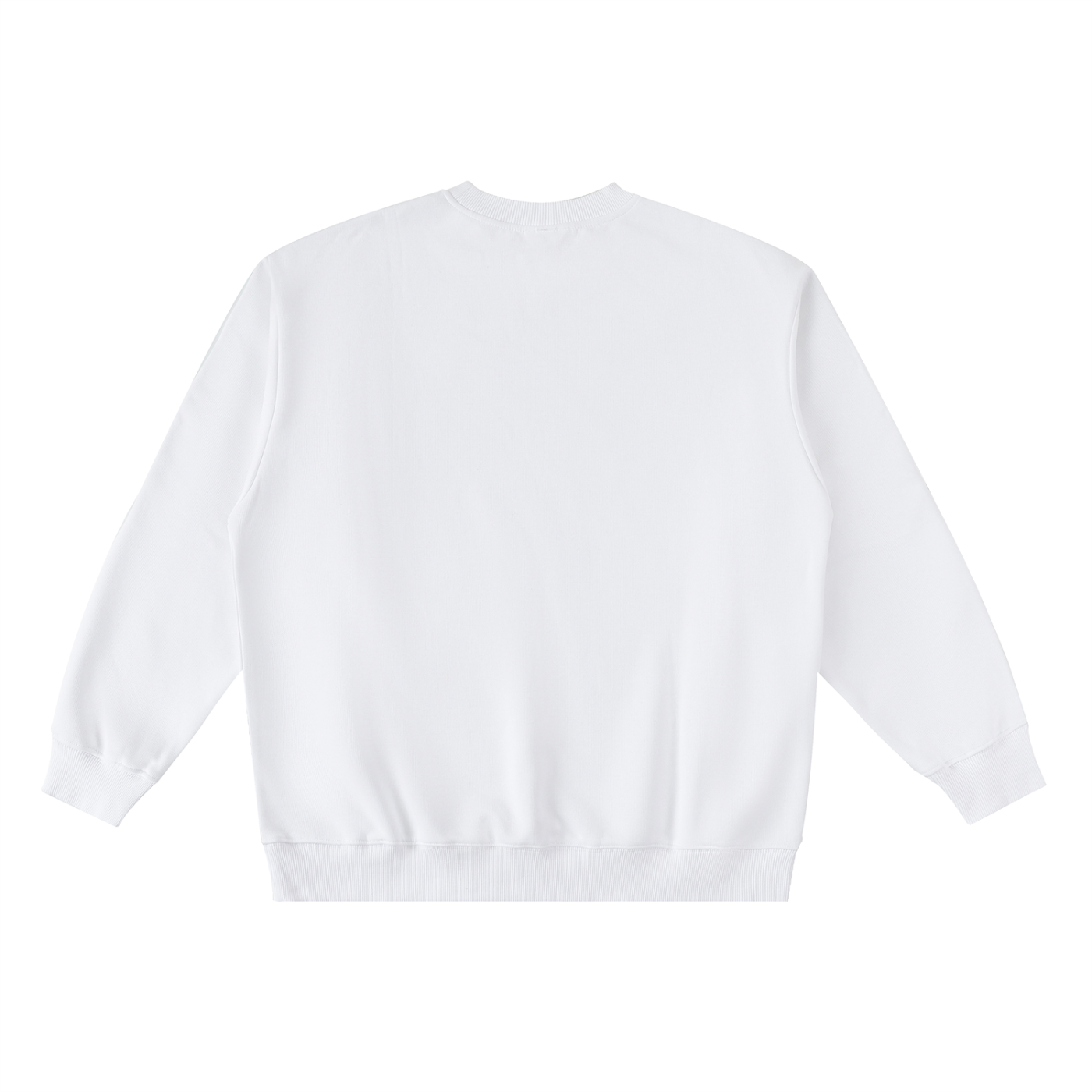 MountainStarGalaxy Unisex Oversized Crewneck Taped Unisex Sweatshirt White