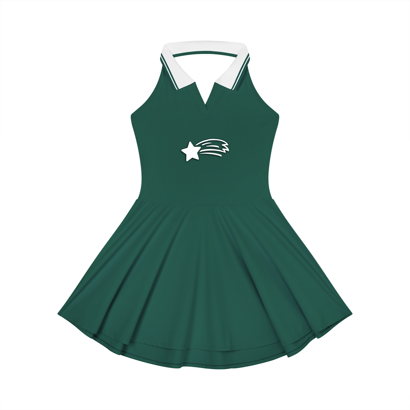 MountainStarGalaxy Women's Collared Halter A-Line Tennis Dress