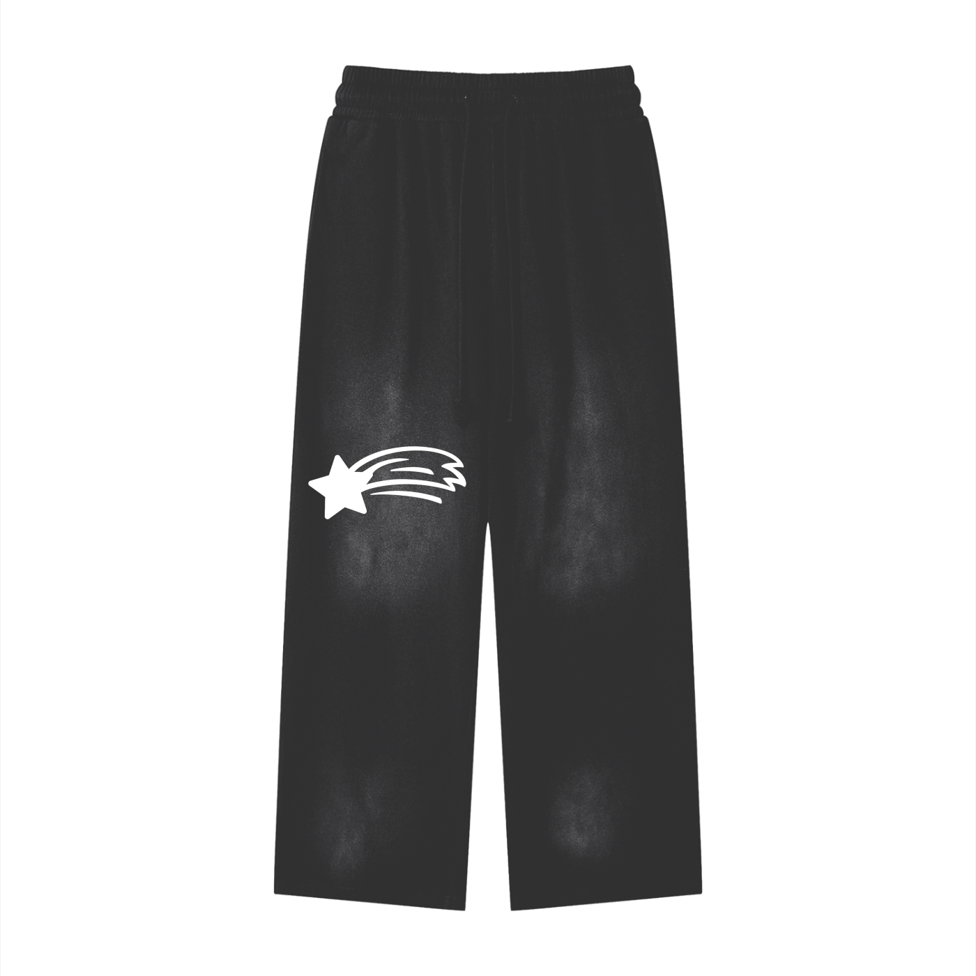 MountainStarGalaxy Unisex Sunfade Loose Fit Cotton Sweatpants Black