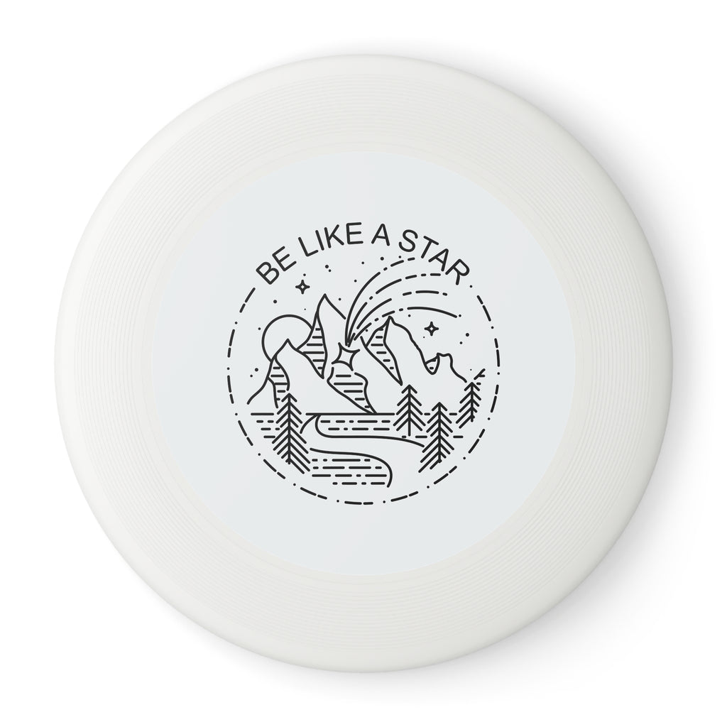 MountainStarGalaxy Frisbee — 'Be Like A Star' Throw Disc White 10.9"