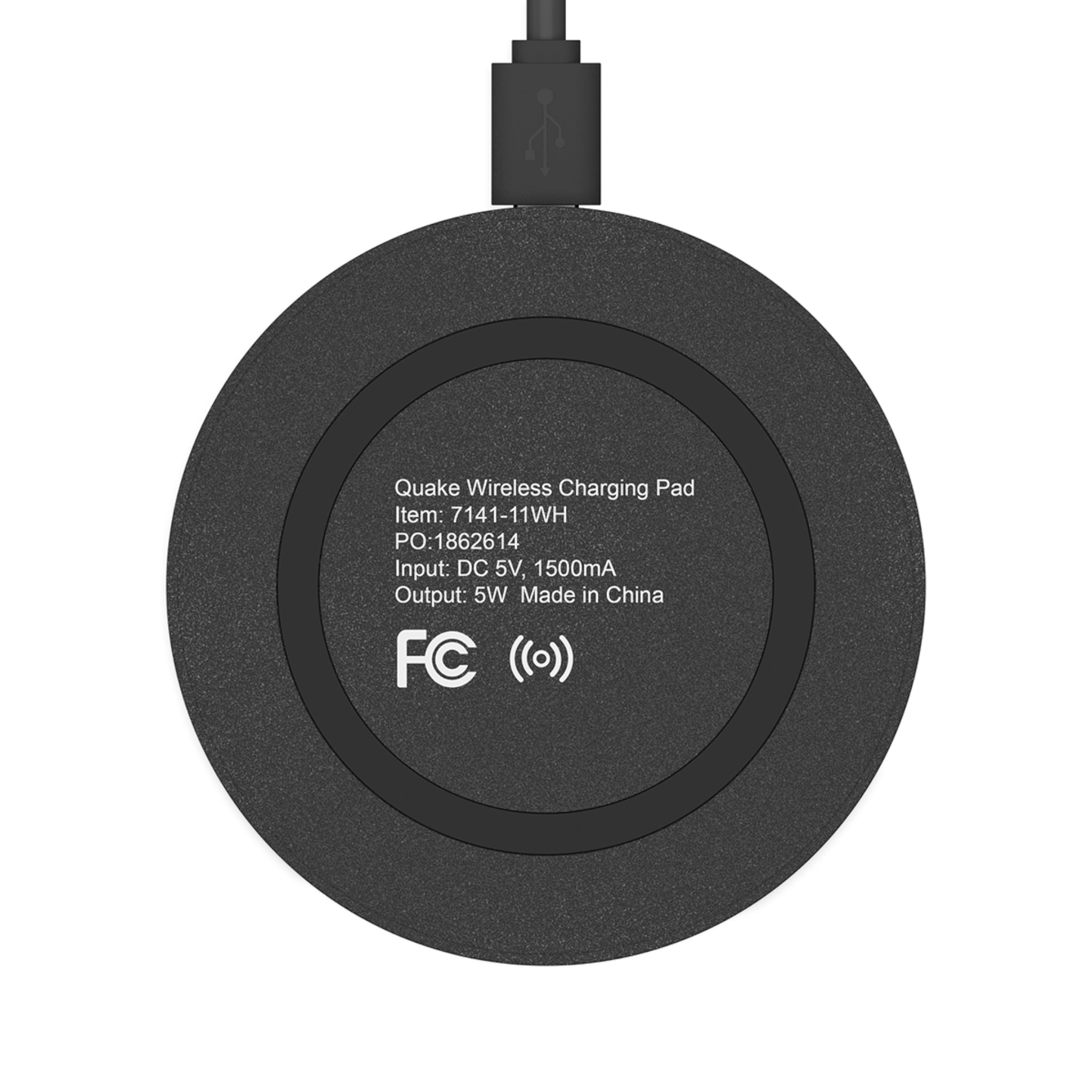 MountainStarGalaxy Wireless Charging Pad — Galaxy Eye Design 2.75" x 2.75" Black Black