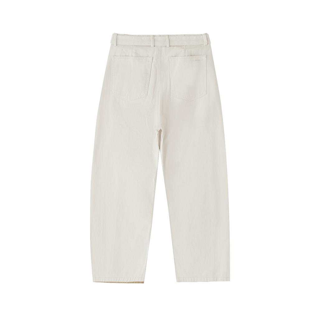 MountainStarGalaxy Women’s Belted Barrel-leg Chino Pants