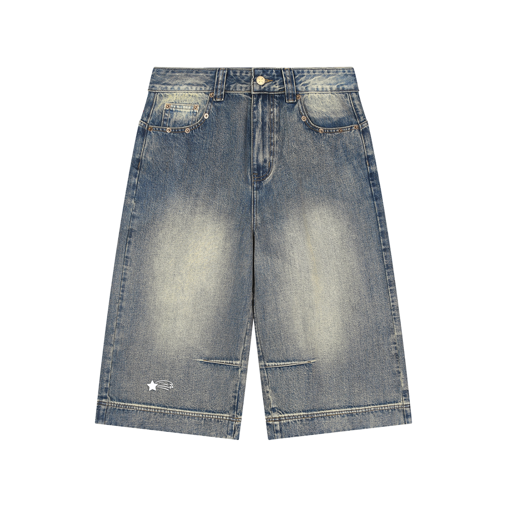 MountainStarGalaxy Vintage Wash Baggy Denim Shorts