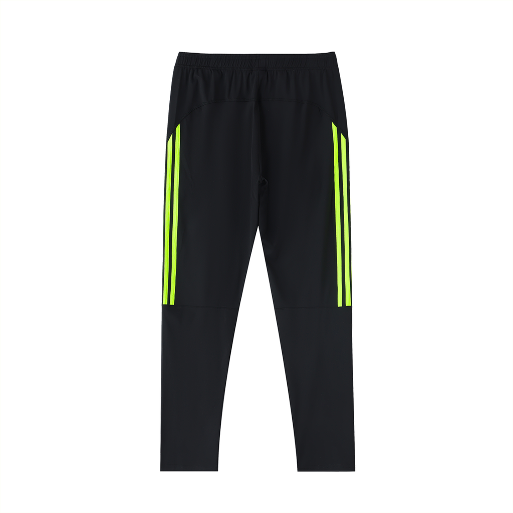 MountainStarGalaxy Unisex Side Stripe Running Pants Lemon Green with Black