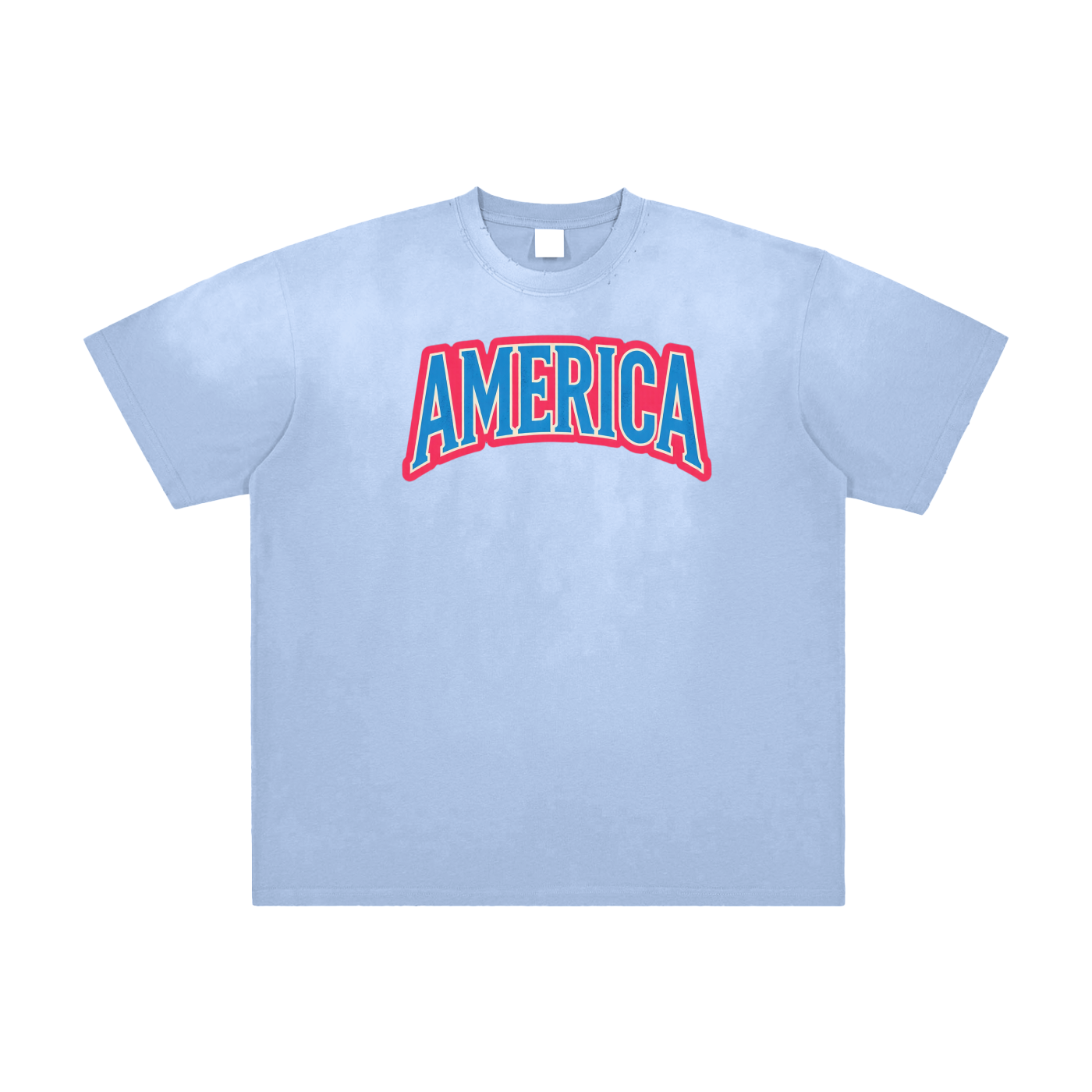 MountainStarGalaxy Unisex Vintage Washed Frayed Shirt Blue