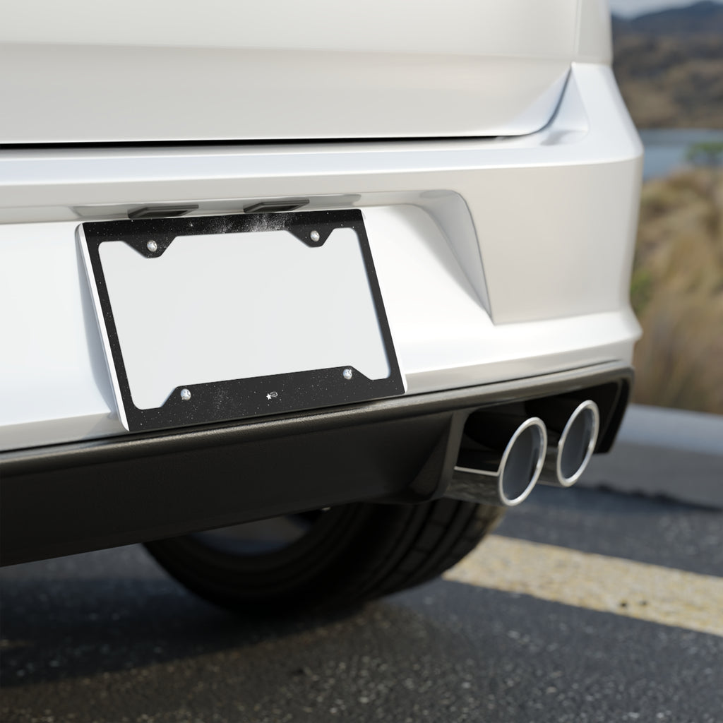MountainStarGalaxy Stainless Metal License Plate Frame — Sleek Space Design