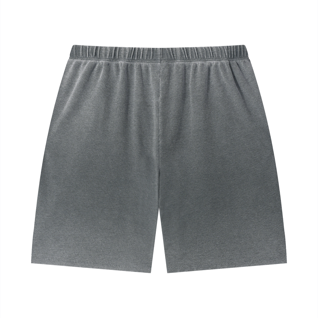 MountainStarGalaxy Unisex Vintage Wash Sunfade Waffle Raw Hem Shorts