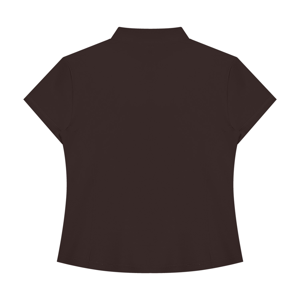 MountainStarGalaxy Women's Yoga Quarter-Zip Mock Neck T-Shirt