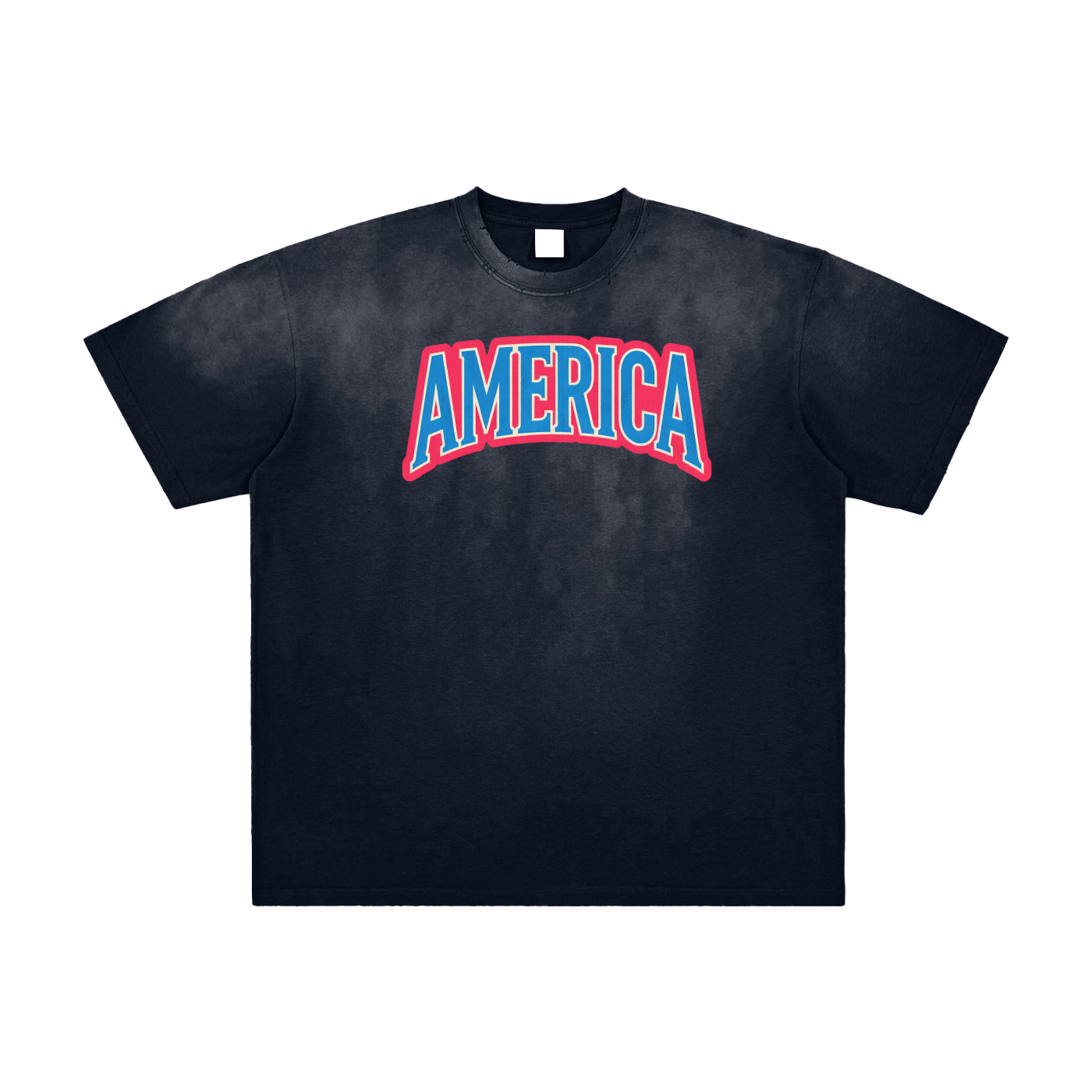 MountainStarGalaxy Unisex Vintage Washed Frayed Shirt Blue Gray