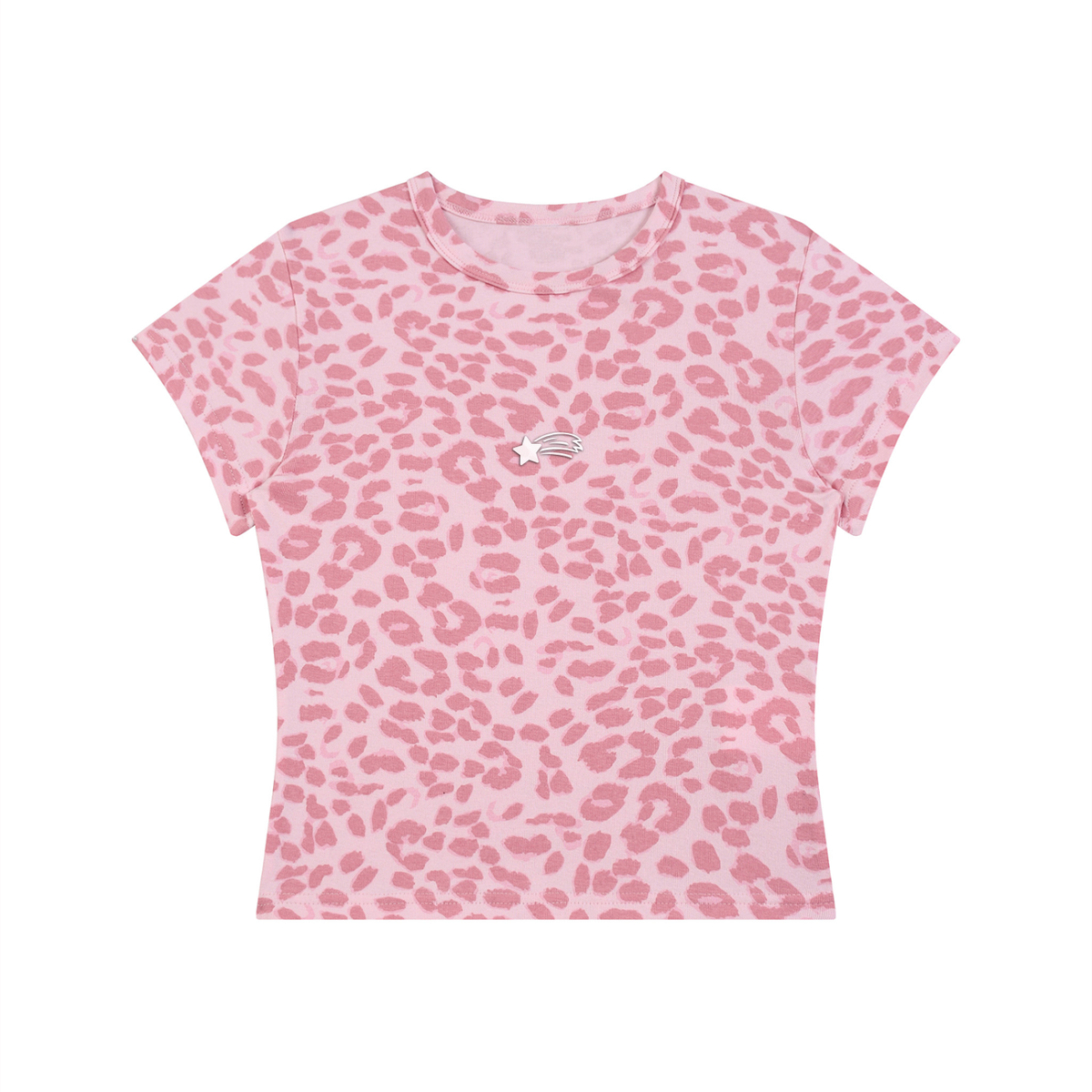 MountainStarGalaxy Women’s Leopard Print Crop T-Shirt