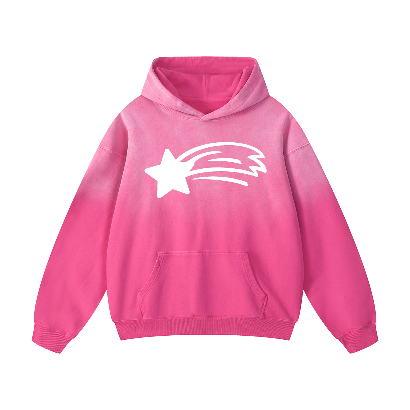 MountainStarGalaxy Heavyweight Sunfade Oversized Hoodie Pink