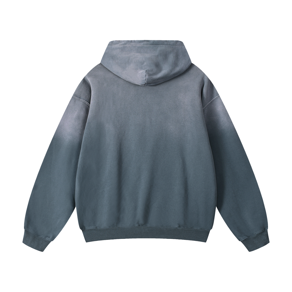 MountainStarGalaxy Heavyweight Sunfade Oversized Hoodie Gray Blue