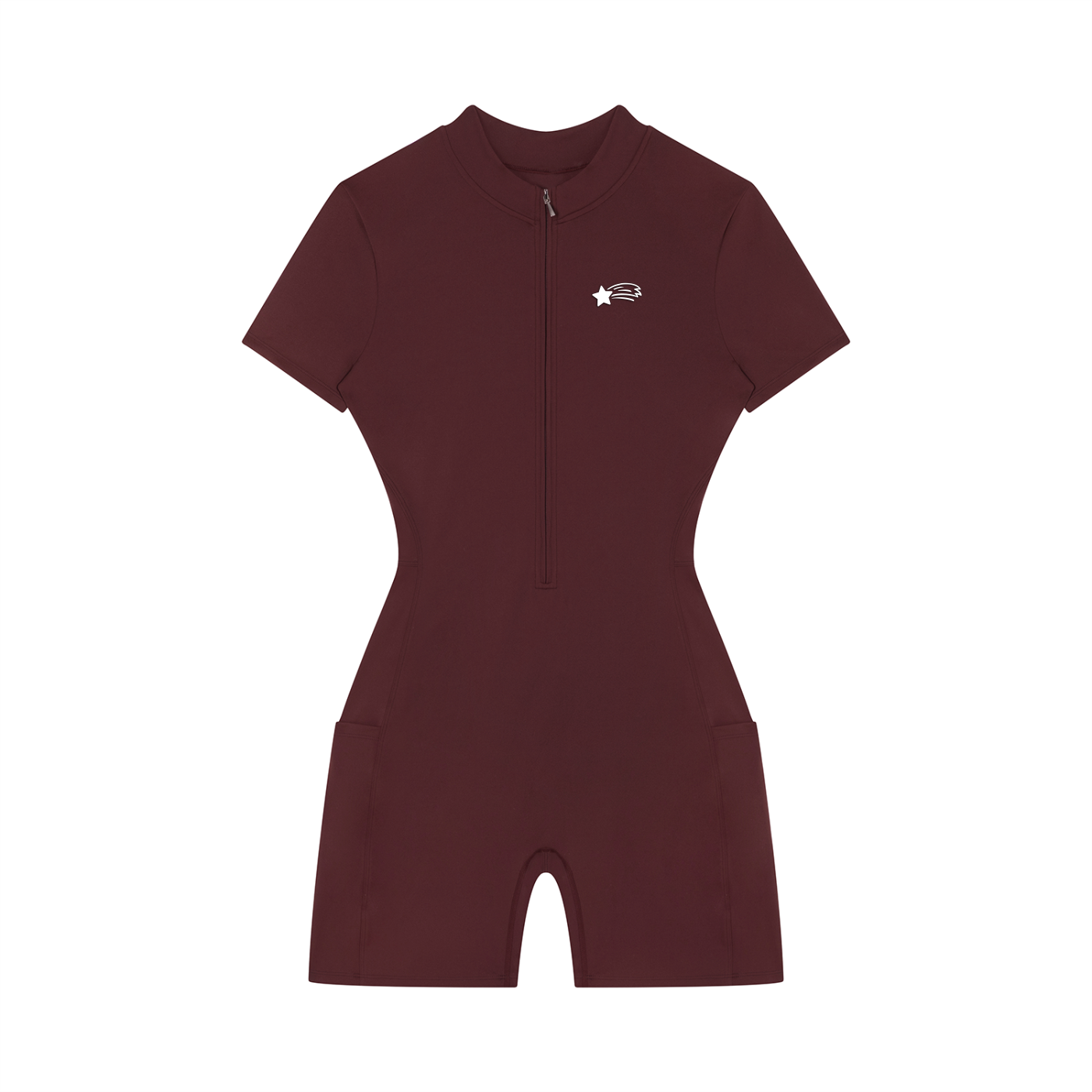 MountainStarGalaxy Women's Quarter-Zip Short Sleeve Romper