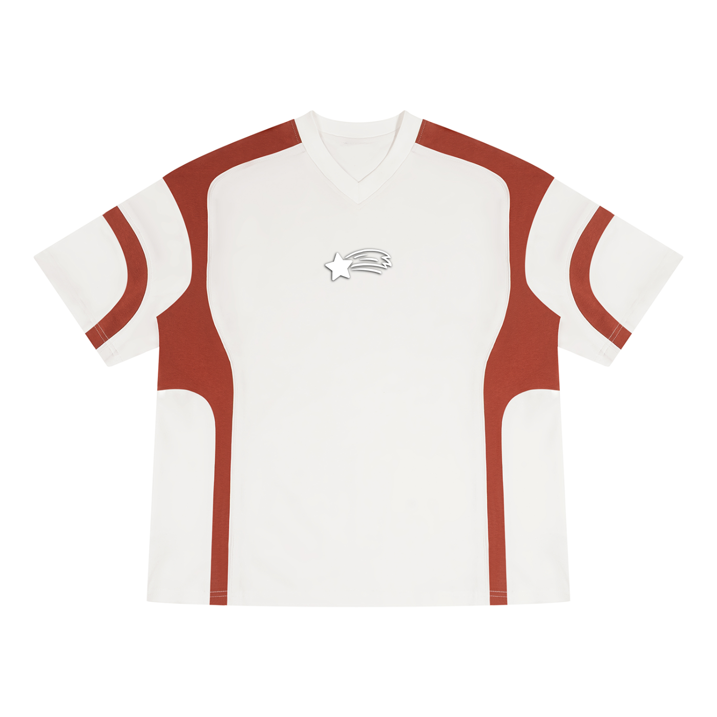 MountainStarGalaxy Color Block V-Neck T-Shirt