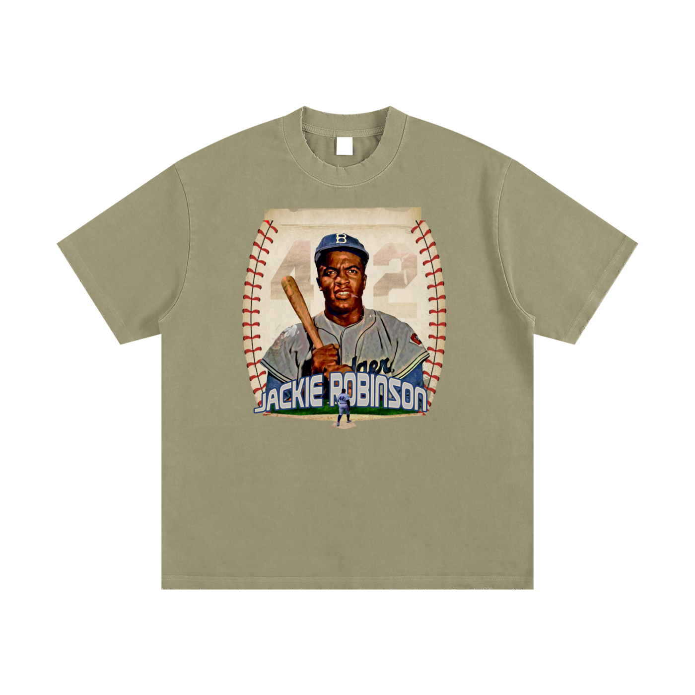 MountainStarGalaxy Unisex Heavyweight Vintage Washed Frayed Shirt Gray Green