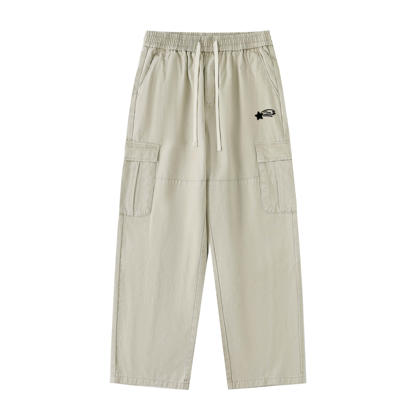 MountainStarGalaxy Men’s Drawstring Waist Straight-Leg Cargo Pants