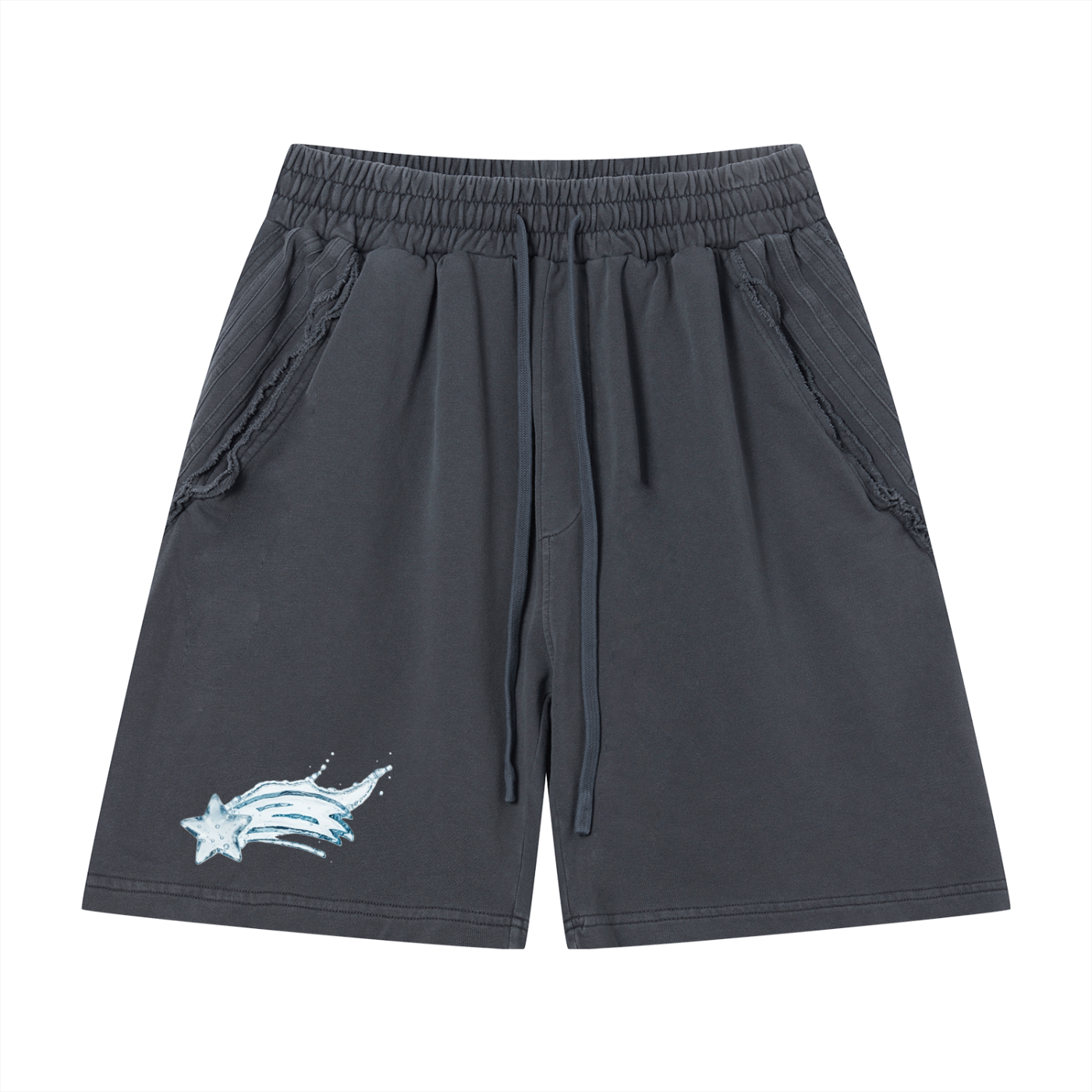 MountainStarGalaxy Unisex Vintage Wash Raw Edge Shorts