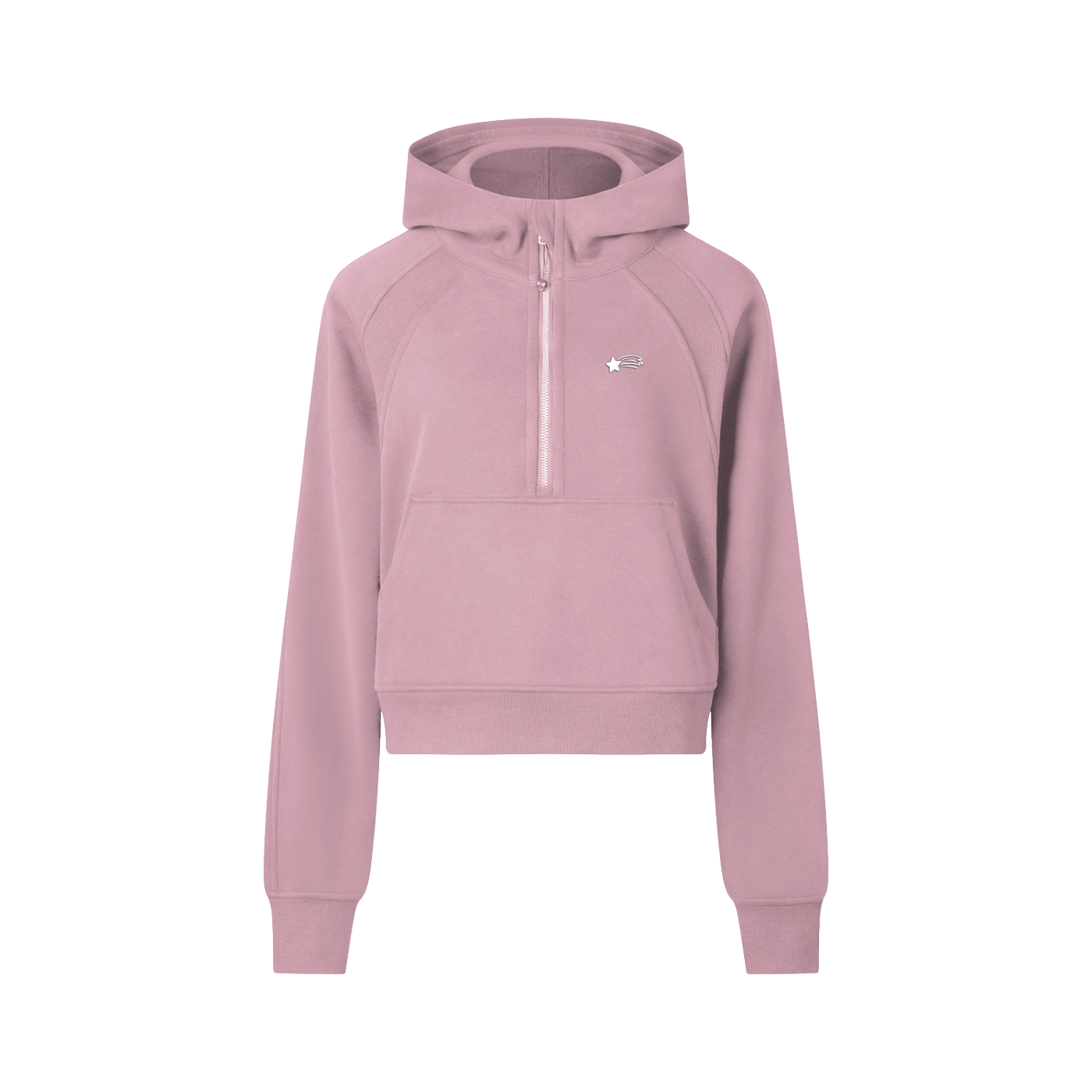 MountainStarGalaxy Women’s Cropped Half-Zip Fitness Hoodie