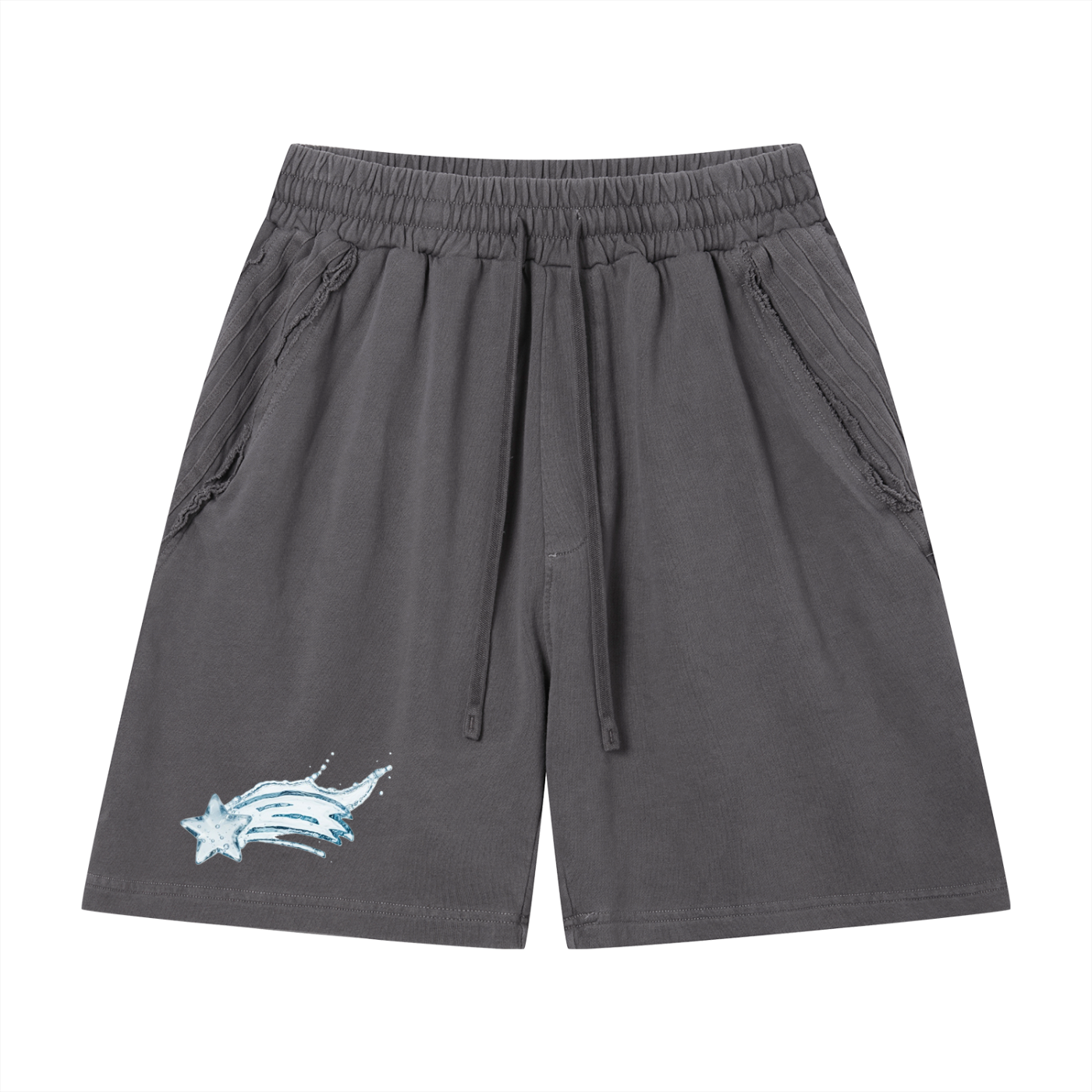MountainStarGalaxy Unisex Vintage Wash Raw Edge Shorts