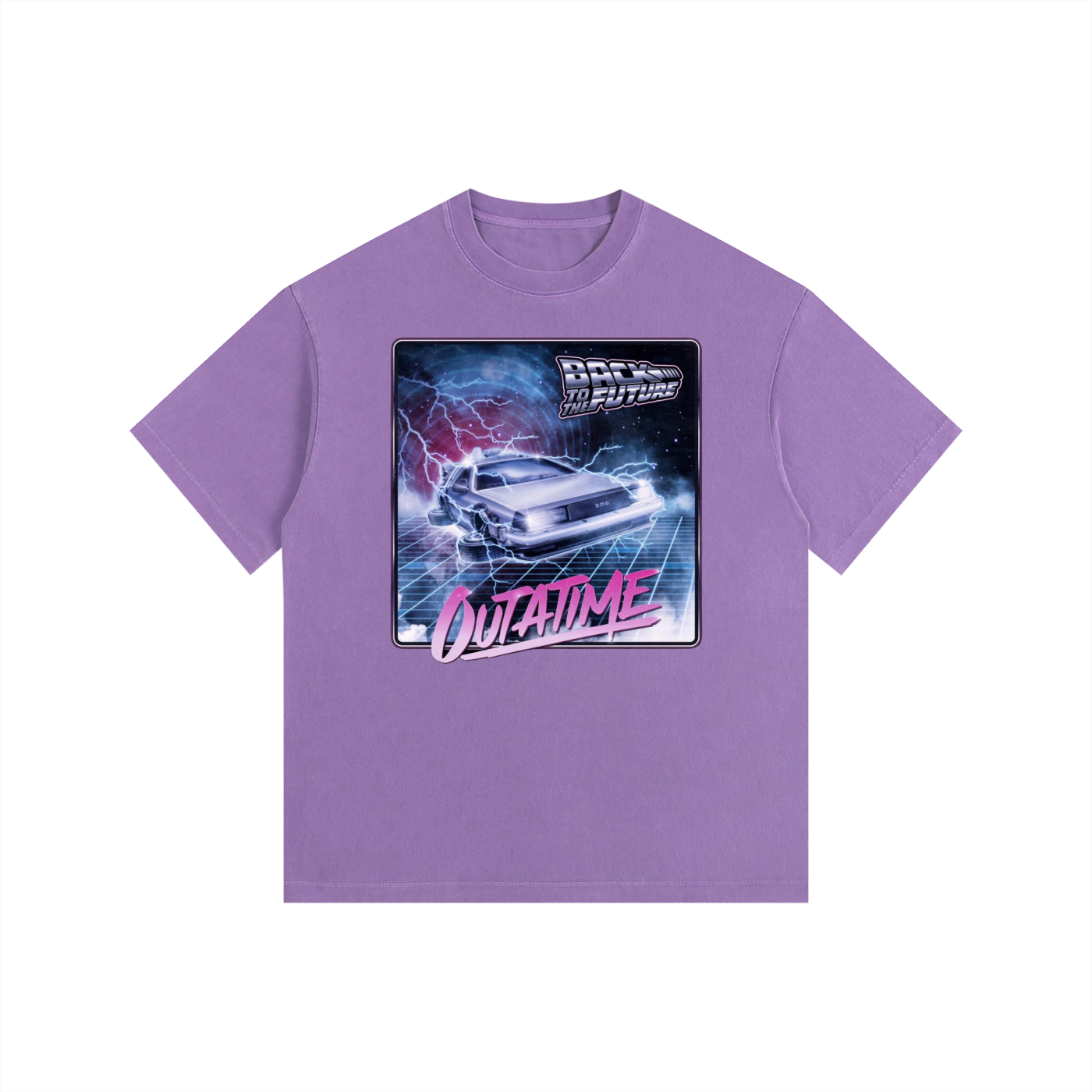 MountainStarGalaxy Unisex Vintage Washed Oversized Cotton Shirt Purple